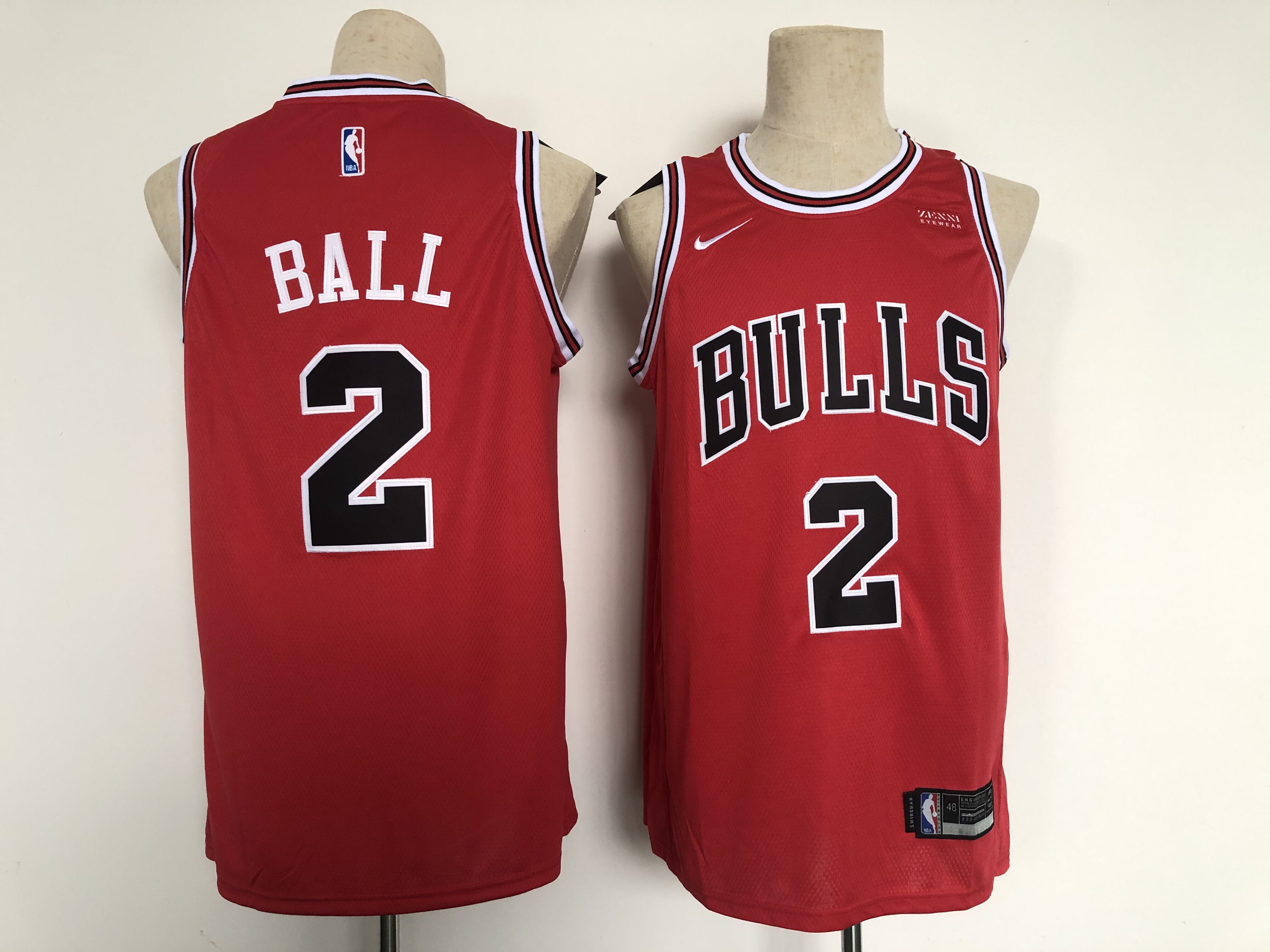 Men Chicago Bulls 2 Ball Red Nike 2022 Game NBA Jersey